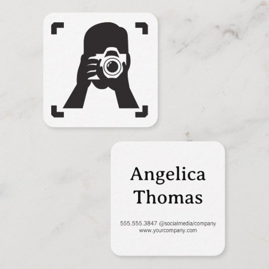 写真撮影写真 スクエア名刺 (正面/裏面)