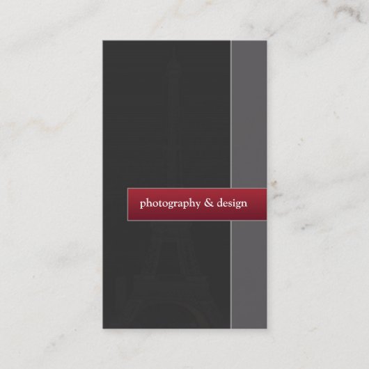 写真撮影及びデザインの名刺 名刺 (正面)