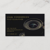 写真撮影名刺ブラック金ゴールド写真家 名刺 (裏面)