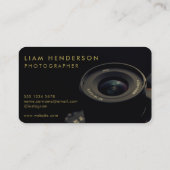 写真撮影名刺ブラック金ゴールド写真家 名刺 (裏面)