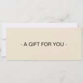 写真撮影用ギフト券 招待状 (裏面)