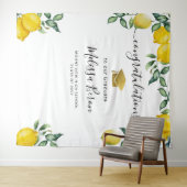 写真撮影用レモン卒業式背景パネル - フォトブース タペストリー (インサイチュ(横))