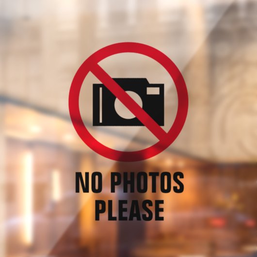 写真撮影禁止の透明ウィンドウシール看板 ウィンドウサイン (シート2)