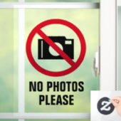 写真撮影禁止の透明ウィンドウシール看板 ウィンドウサイン (ホーム)