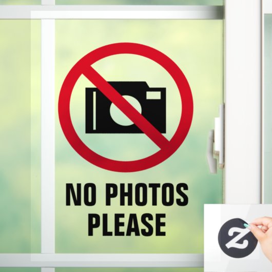 写真撮影禁止の透明ウィンドウシール看板 ウィンドウサイン (ホーム)