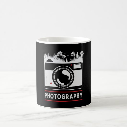 写真撮影者カメラレンズおもしろいギフト コーヒーマグカップ (中央)