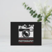 写真撮影者カメラレンズおもしろいギフト ポストカード (スタンド正面)