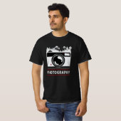 写真撮影者カメラレンズおもしろいギフト Tシャツ (正面フル)