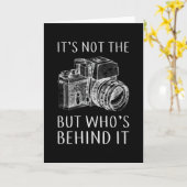 写真撮影者レンズカメラの贈おもしろいり物 カード (黄色い花)