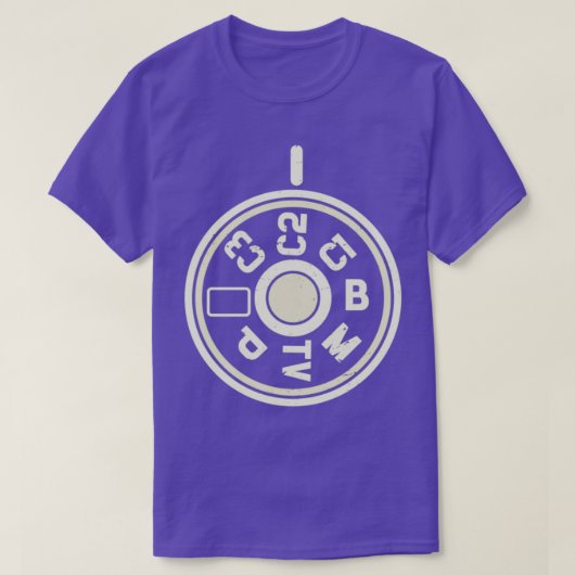 写真撮影者DSLRモード文字盤カメラ Tシャツ (デザイン正面)