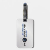 写真撮影装置の荷物のラベル ラゲッジタグ (裏面縦)