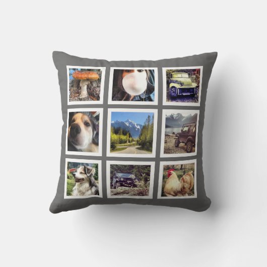 写真撮影18の写真のInstagramのすばらしい格子 クッション (裏面)