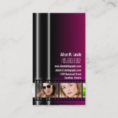 写真撮影35mmのフィルムの写真の名刺の果実 名刺 (裏面)