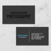 写真撮影|の名刺を黒くして下さい 名刺 (正面/裏面)