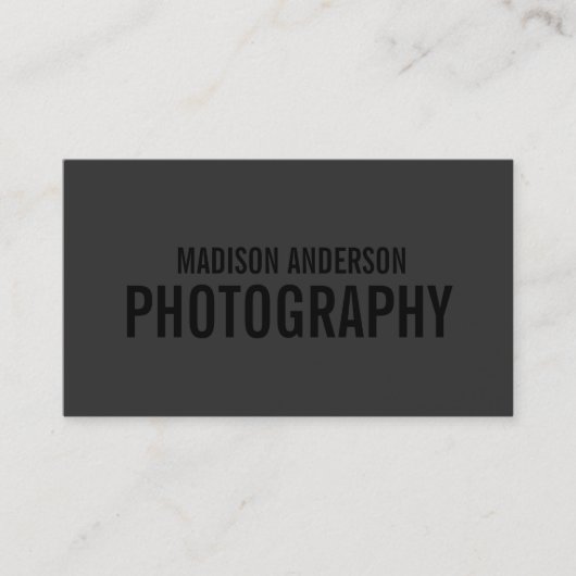 写真撮影|の名刺を黒くして下さい 名刺 (正面)
