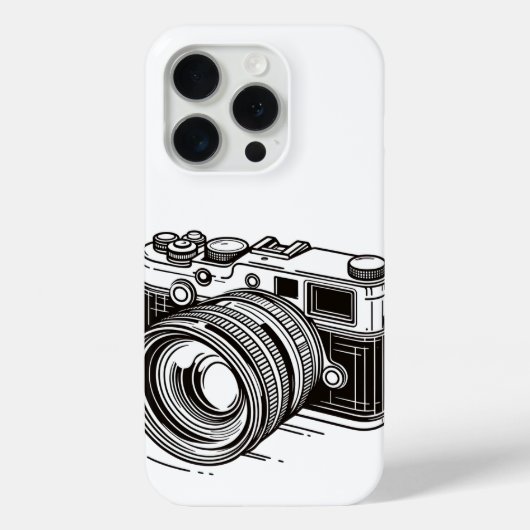 写真撮影 カメラマン ブラック一眼レフカメラ Case-Mate iPhoneケース (裏面)
