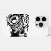 写真撮影 カメラマン ブラック一眼レフカメラ Case-Mate iPhoneケース (裏面 (横))