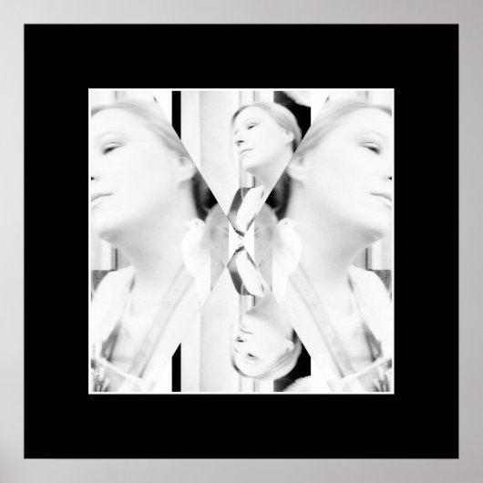 写真撮影 モノクロ写真 フォトアート ポスター (正面)