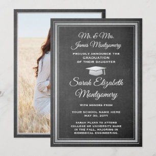 写真撮影：両親から白板卒業 案内状