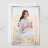 写真撮影：両親のモノクロ&グレー卒業 案内状 (裏面)