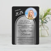 写真撮影：両親の黒人卒業発表 招待状 (スタンド正面)