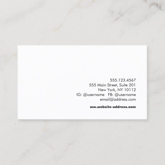 写真撮影 写真家 黒い四角 フォト 名刺 (裏面)