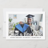 写真撮影 卒業式最新情報 新計画 実施日変更 招待状 (正面)