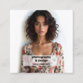 写真撮影 QRコードをスキャン スクエア名刺 (正面)