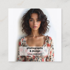 写真撮影 QRコードをスキャン スクエア名刺