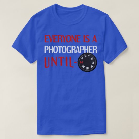 写真撮影DSLRモードダイヤル Tシャツ (デザイン正面)