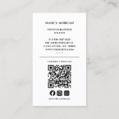 写真撮影QRコード写真 名刺 (裏面)