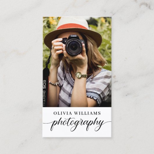 写真撮影QRコード 名刺 (正面)