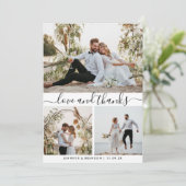 写真数々のありがエレガントとうスクリプトカード  サンキューカード (スタンド正面)