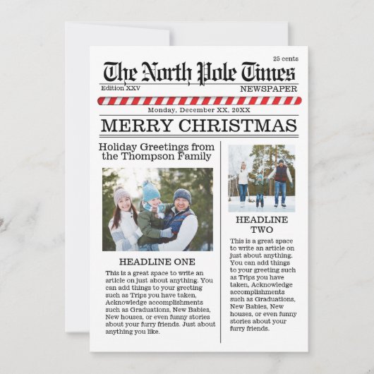 写真数々のおもしろいメリークリスマス北極ニュース シーズンカード (正面)