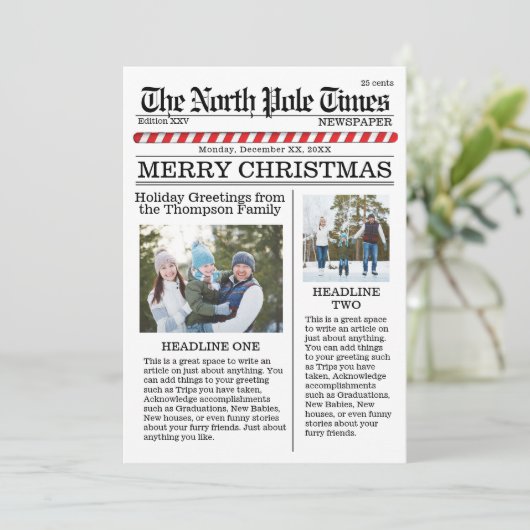 写真数々のおもしろいメリークリスマス北極ニュース シーズンカード (スタンド正面)