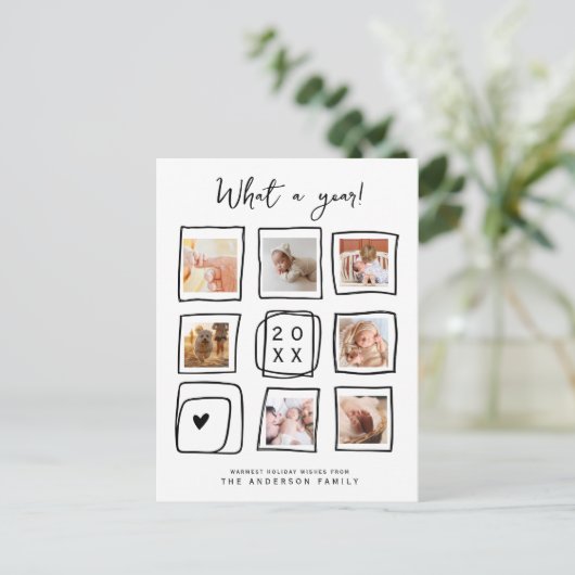 写真数々ののドードルフレーム年のクリスマス シーズンポストカード (スタンド正面)