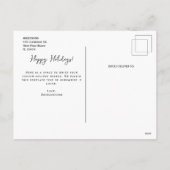 写真数々ののドードルフレーム年のクリスマス シーズンポストカード (裏面)