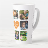 写真数々ののパーソナライズされたコラージュ カフェラテマグ (右アングル)