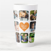 写真数々ののパーソナライズされたコラージュ カフェラテマグ (正面)