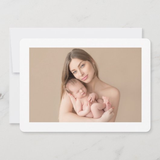 写真数々のの誕生発表 案内状 (裏面)