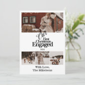 写真数々のエレガント初めてのクリスマス婚約した シーズンカード (スタンド正面)