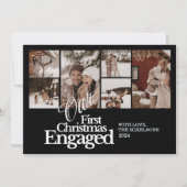 写真数々のエレガント初めてのクリスマス婚約した シーズンカード (正面)