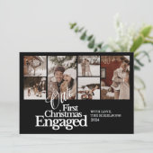 写真数々のエレガント初めてのクリスマス婚約した シーズンカード (スタンド正面)