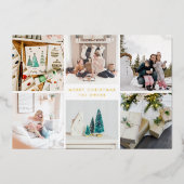 写真数々のカスタマイズ可能なメリークリスマス 箔シーズンカード (正面)