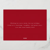 写真数々のカスタマイズ可能なメリークリスマス 箔シーズンカード (裏面)