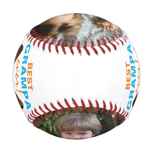 写真数々のカスタム最高のグランパ父の日 野球ボール (裏面)