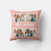 写真数々のカラフルおもしろい最高の友達 クッション (裏面)