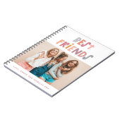 写真数々のカラフルおもしろい最高の友達 ノートブック (左側)