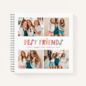 写真数々のカラフルおもしろい最高の友達 ノートブック (正面)