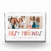 写真数々のカラフルおもしろい最高の友達 フォトブロック (正面)